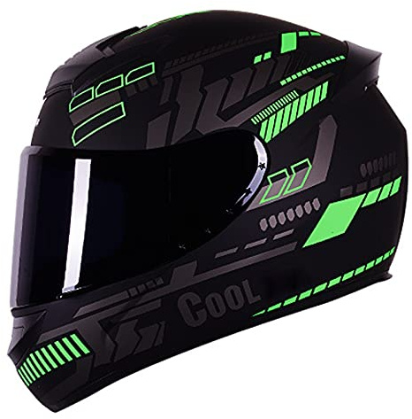 Casco Moto Apribili E Modulari Donna E Uomo Adulti Caschi Moto Flip Up Integrale Casco Invernale DOT Omologato Casco Motociclista Full Face Casco Anticollisione Casco Scooter,Verde,XL