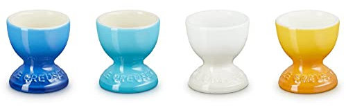 Le Creuset Satz von 4 Eierbechern mit Fuß, Riviera, 89066001219030
