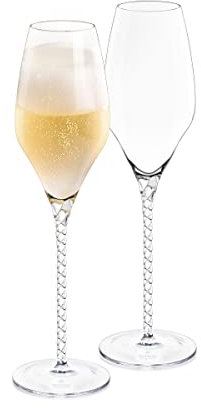 Wilmax Sektgläser 2 Stück | 300 ml | Champagnergläser | Trinkgläser für Hochzeit, Partys, Geburtstage | Sektschalen | Sektkelche Glas | Sektflöte für Prosecco, Champagner | Spülmaschinenfest