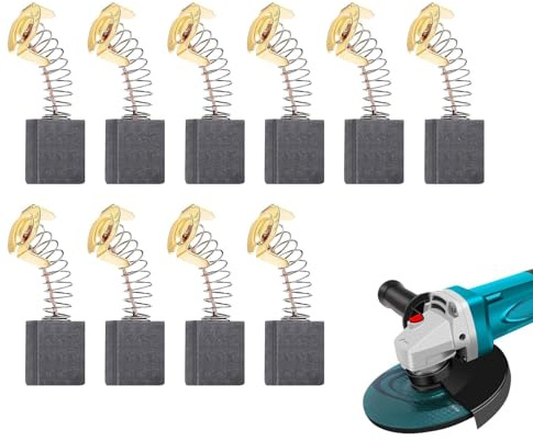 10 Pièces Balais de Charbon, #153 13.5mm x 6.5mm x 18mm Remplacement Charbon Balai pour Moteur Électrique, Balai de Carbone en Graphite Avec Ressort pour Machine Electrique