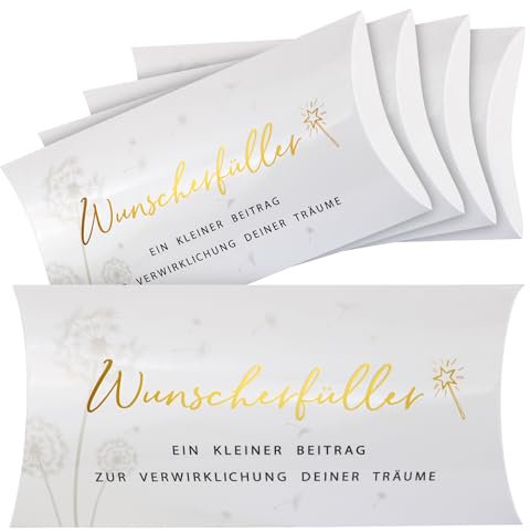 BOFUNX 8PCS Wunscherfüller Gutschein Verpackung Geldgeschenke Geschenkbox für Geld Gutscheine Süßigkeiten Kissenschachtel Geldgeschenk Box für Geburtstag Hochzeit Konfirmation Weihnachten