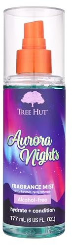 Tree Hut Aurora Nights Hair & Body Mist, Hydrating & Alcohol-Free Body Spray, Fragrance with Warm Pistachio & Toasted Marshmallow Notes, Alcohol-Free Formula, Versatile Body Spray, 6 Fl Oz.