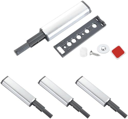 Push to Open Aimant, Lot de 4 Poussoi Porte Placard, Push Open Porte, Verrou Poussoir Magnétique pour Tiroir Aimant Fermeture Systeme
