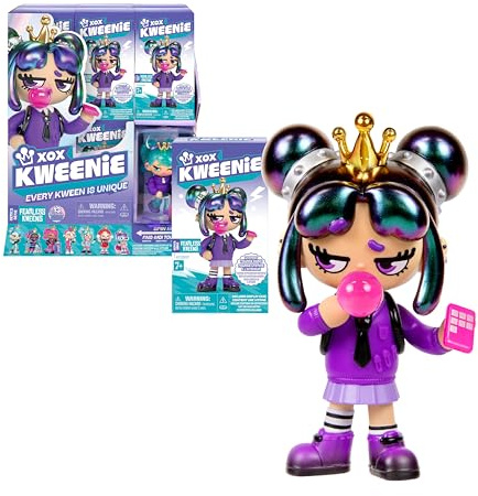 XOX KWEENIE Fearless, Figura Aleatoria de Colección, Figuritas con Personalidad, Incluye Tarjeta con Descripción del Carácter de Cada Una, Kween Sorpresa, +7 años, Famosa (KWE00000)