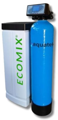 Aquatek - Addolcitore Automatico per Acqua di Pozzo MIX LCD 3 - con Resine per Riduzione Calcare Ferro Manganese - Tecnologia Scambio Ionico - Display LCD - Ideale per Famiglie fino a 8 Persone