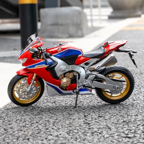 TGRCM-CZ 1/9 CBR 1000RR Fire blade Motorcycle Model Toys, Zinc Alloy Vehicles Motorbike Toy Cars with Sound and Light for Collectors & Birthday Gift(Red)