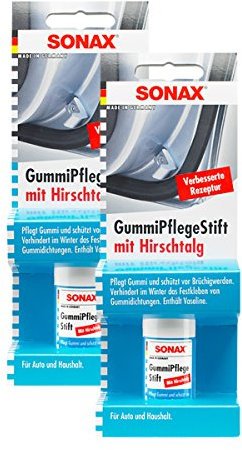 SONAX 2X 04990000 GummiPflegeStift Verhindert Festkleben im Winter 18g