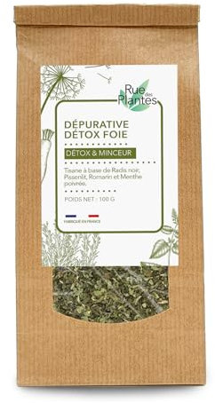 RUE DES PLANTES - Tisane Dépurative Détox Foie 100g | Infusion Naturelle pour la Santé du Foie