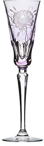 ARNSTADT KRISTALL Sektglas Champagneglas Rose lavender (26,5 cm) Kristallglas mundgeblasen · von Hand geschliffen · Handmade in Germany