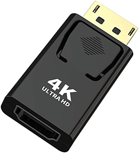 Aolirot Adattatore Displayport a HDMI, 4K UHD Non bidirezionale Adattatore DisplayPort HDMI Convertitore DP (Display Port) maschio a Hdmi Femmina con Audio&Video per PC TV proiettore