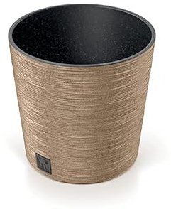 Gardening Naturally Light Brown Plant Pot Stylish and Durable Plant Pots for Indoor and Outdoor Use (Round Pot 25cm)