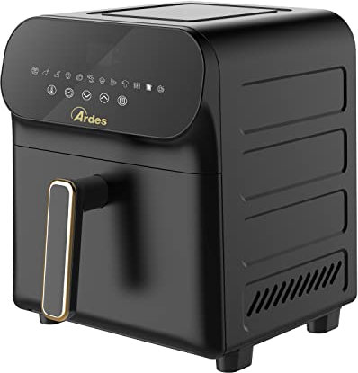 ARDES - ARFRYA04 Friggitrice Ad Aria Calda ELDORADA 6L D - in Metallo Capacità 6 Litri - AirFryer con Display Digitale Touch e Timer 90' - Tecnologia Rapid Air