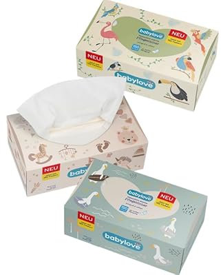 babylove Babypflegetücher trocken 3lagig, 3x150 Stück (=450 Stück)