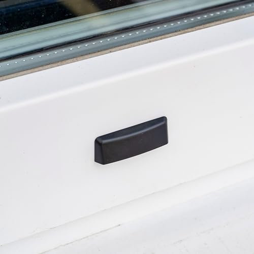 Fensterschlitzkappen, 12 Stück, Schwarz RAL 9005, Abdeckung für Schlitz Fräsungen ab 24 bis 35 mm Länge, Wasserschlitzkappen für Kunststoff- und Aluminiumprofil Fenster Rahmen, Fensterentwässerung