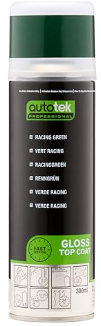 AutoTek Professional Racing Green Spray Paint, Aerosol Spray 300 ml