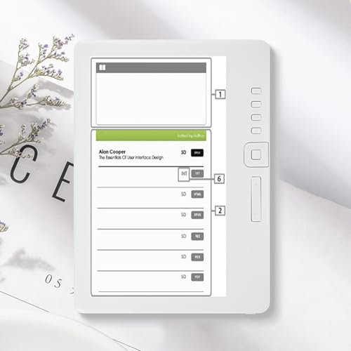 Diyeeni 7 Pulgadas Portable TFT LCD 16: 9 Lector de Pantalla E con Caja Protectora Protectora Protector Auriculares, Música, Video, Foto, Tamaños de Fuente Ajustables, Reproductor de (16G)