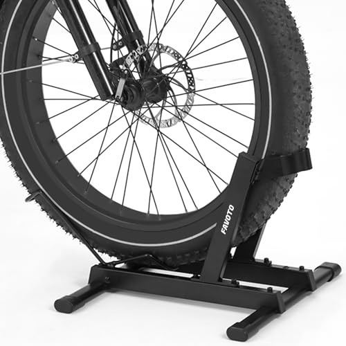 Favoto Soporte para Bicicleta Eléctrica 20–29” – Soporte de Suelo Estable para E-Bike y Bicicleta de Carretera, Capacidad Máx. 38 kg, Antideslizante y Ahorra Espacio