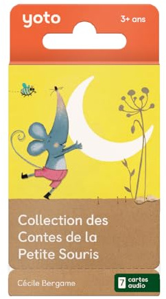 Yoto – Pack colección de cuentos del pequeño ratón, siete libros de audio para niños en francés, para escuchar en narradora nocturna Player y Mini, primeras historias y rimas de 3 a 5 años