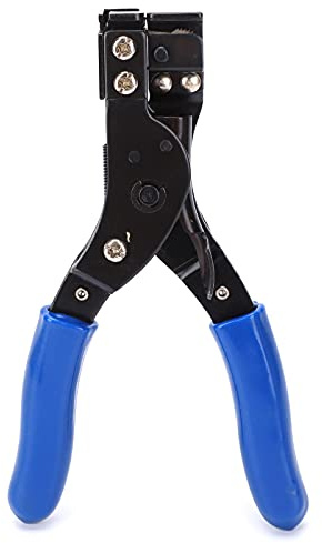 HT - 2081 Pince à colliers en nylon, outil de fixation en acier à haute teneur en carbone pour colliers de 2,4 à 9 mm avec fonction de coupe automatique, poignée ergonomique pour é