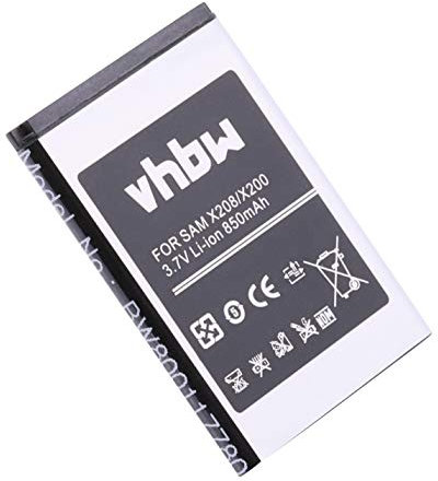 vhbw Akku kompatibel mit Samsung GT-E1200i, GT-E1230, GT-E1310C, GT-E1310B, GT-E1200, GT-E1310 Handy Smartphone Telefon (850 mAh, 3,7 V, Li-Ion)