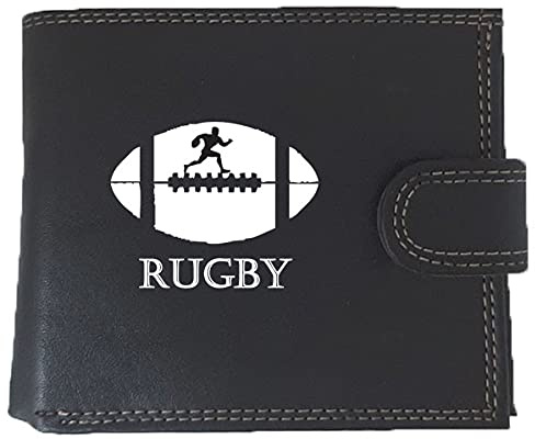 Syl'la Je Peux Pas J'Ai Rugby - Cartera con solapa para hombre, color negro