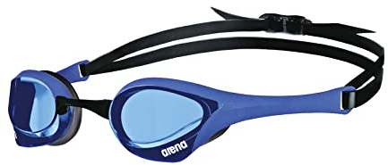 ARENA Cobra Ultra Swipe Unisex-Wettkampfbrille für Erwachsene, Schwimmbrille mit Gebogenen Gläsern, Anti-Beschlag, UV-Schutz, 5 Austauschbare Nasenstege