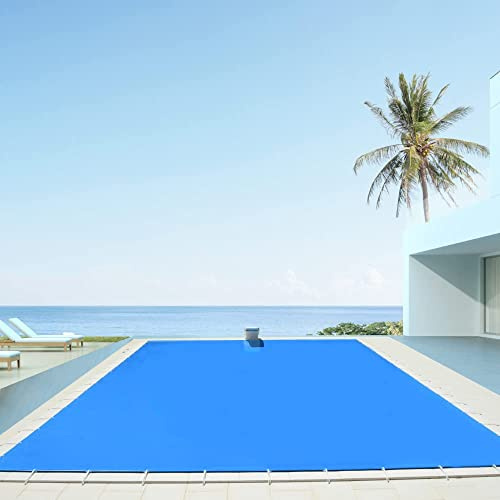 Invercober Security Forte 680 gr Cobertor Invierno Funda para Piscina: 3.00 x 6.00 m I Medidas totales Lona: 3.30 x 6.30 m I Color Exterior: Azul/Interior: Negro I GARANTÍA: 3 años