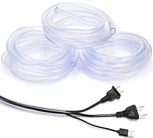 3 Packs Pet Cord Protector Flexible PVC Cable Cover Keep Cats from Chewing Cords, 10 ft Dog and Cat Cord Protector Electrical Wire Protector Tubing Clear Cable Sleeves, Home Office School Supplies