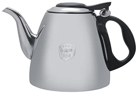 Tetera de acero inoxidable, estufa de inducción de cafetera portátil con mango resistente al calor Cafetera Moka Hervidor de agua para gas acampar en el hogar Viajes