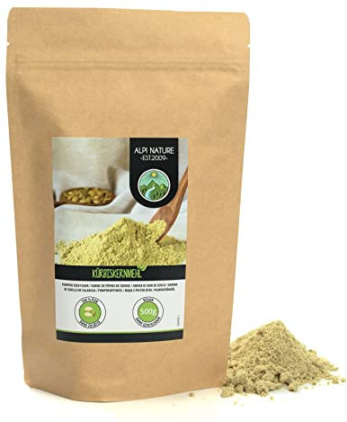 Alpi Nature Graine de Courge en Poudre 500g, Graines de Courge Moulues, Farine Sans Gluten