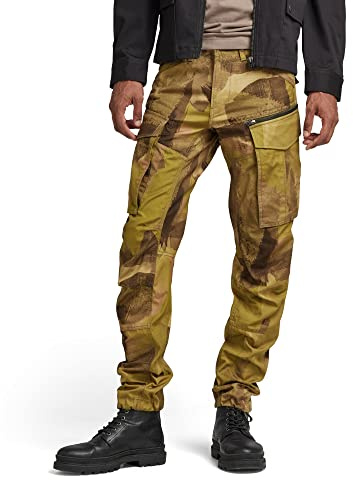 G-STAR RAW herr Byxor Rovic Zip 3D raka avsmalnande byxor, Flerfärgad (Safari Watercolor Camo D02190-d386-d940), 30W / 30L