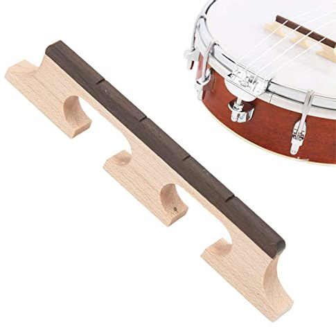 Pont De Banjo à 4 Cordes, Accessoires Décoratifs De Pont De Banjo à 3 Pieds En Bois De Palissandre Pour Banjo à 4 Cordes
