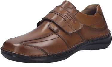 Josef Seibel Chaussures pour homme avec fermeture velcro New Anvers 02, Largeur K (Extra large), Semelle interchangeable, cognac, 42 EU X-Weit