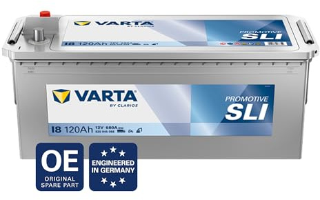 VARTA ProMotive SLI (I8) 12V 120Ah 680A - Robuste Nassbatterie für Nutzfahrzeuge vibrationsresistent - Starterbatterie KFZ mit hohem Energiebedarf - Bleisäurebatterie mit zuverlässiger Startkraft