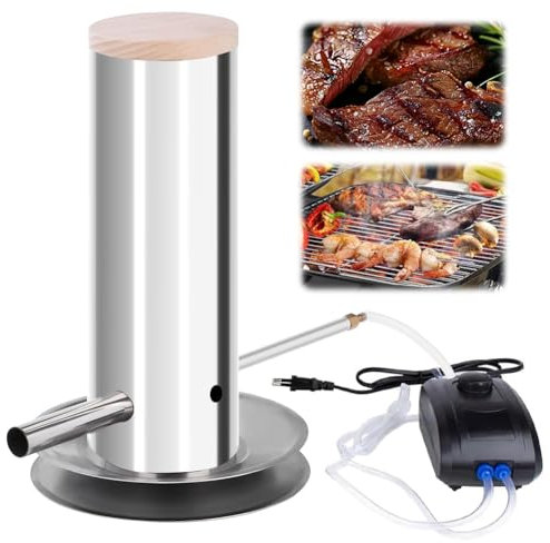 Generador de humo frío de acero inoxidable, horno de ahumar portátil eléctrico para ahumar alimentos y carne, generador de humo para ahumar, generador de humo para ahumar en frío, generador de humo