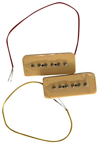 Fangxuee Alnico V Alnico 5 Single Spule Seifen Stange P90 Neck Bridge Pickup 50 / 52Mm Metall Geflochtene Wire Fit Elektor Gitarre