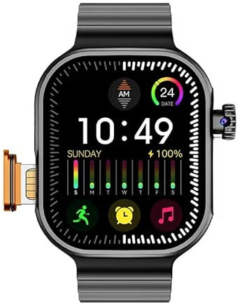 CDS9 Ultra Smartwatch Android 9.0 4G Réseau Carte SIM Caméra Rotative Amoled Gooogle Play Store Global Version Smart Watch Noir 4 Go 64 Go