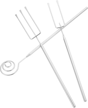 BESTOYARD 1 Set Di Forchette Per Fonduta in Acciaio Inossidabile, Lavabili in Lavastoviglie E Riutilizzabili, Strumenti Per Immersione Del Formaggio