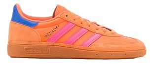 adidas Handball Spezial Women's Shoes, Solar Orange/Lucid Pink/Gum, Size 7
