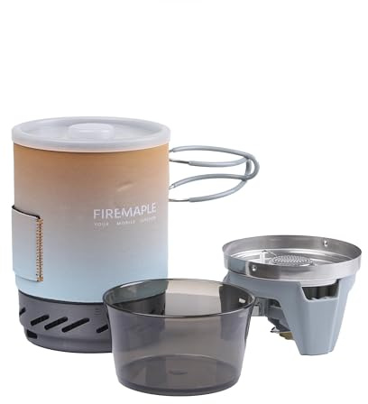 Fire-Maple FMS-X1 Backpacking and Camping Stove Gas System | Outdoor Propane Cooking Gear | Portable Pot/Jet Burner Set | Ideal for Hiking, Trekking, Fishing, Outdoors (Multi)