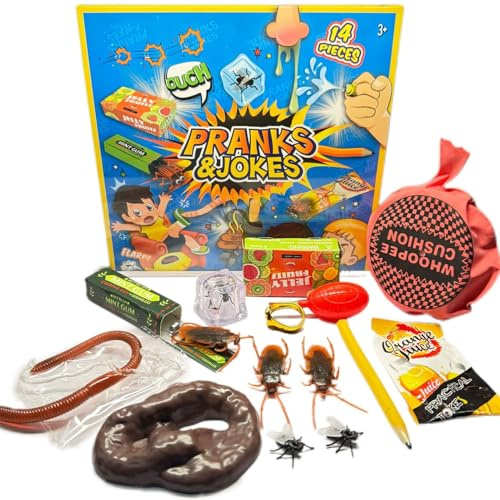 Odoukey 1 Set Prank Toys Funny Spider Prank Box Realistic Small Flies Joke Item for April Fool's Day Party Supplies