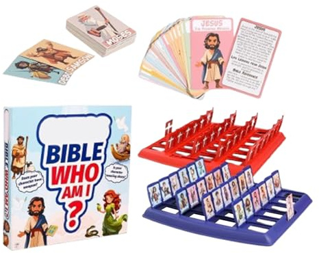 Juego Adivina Quién De La Biblia | 24 Personajes Juguetes Interactivos Clásicos - Juegos de Mesa para Niños,para Situaciones Sociales Escuela Hogar Familia Cumpleaños Reuniones Amigos