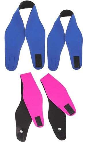 FRCOLOR Fascia da Nuoto in Neoprene 4 Pezzi Protezione Orecchie, Fascia Sportiva per Doccia e Acquagym, Adatta per Uomo e Donna in Piscina e Palestra