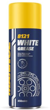 MANNOL 12 x 450ml 8121 White Grease/Lithium Spray Weißes Fett