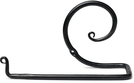 GoCraft Porta carta igienica da bagno fatto a mano, dispenser in metallo forgiato a parete in ferro battuto, contenitore rustico per bagno, accessorio durevole ed elegante per la decorazione del bagno