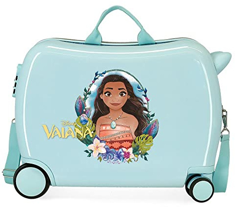 Disney Vaiana Valiana Valigia per bambini blu 50 x 39 x 20 cm Rigida ABS Chiusura a combinazione laterale 34 L 1,8 kg 4 ruote, blu, Talla Unica, Valigie Corridoio