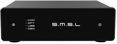 SMSL D1 Hi-Res Audio Dac Rohm BD34352EKV chip Touch Control Uscita RCA 768kHz/32bit DSD512 MQA Audio DAC Doppio ingresso USB/Ottico/Coassiale SNR126dB per telefono/pad/PC/TV/DVD Home Desktop DAC