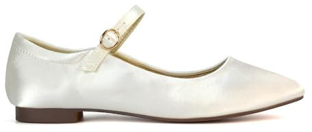 ESSEX GLAM Womens Mary Jane Ballet Shoes Ladies Flats Buckle Strap Square Toe Red Patent Dolly Pumps Size 4