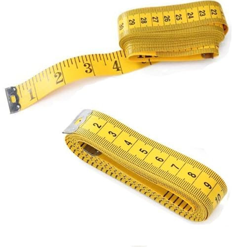 Criveple Mètre ruban à coudre, 2 rubans, 300 cm, double face, extra long, souple pour tailleur, pour mesurer les longueurs et les dimensions.