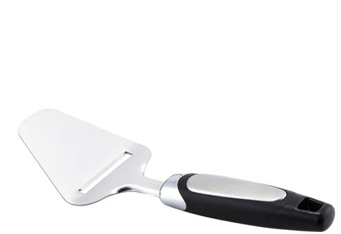 Cortero de queso - Slicer de rasurador de queso de acero inoxidable | Espátula de queso de servicio pesado, pala de rasurador de queso, servidor de plano multifunción para quesos suaves, semi-hardos,